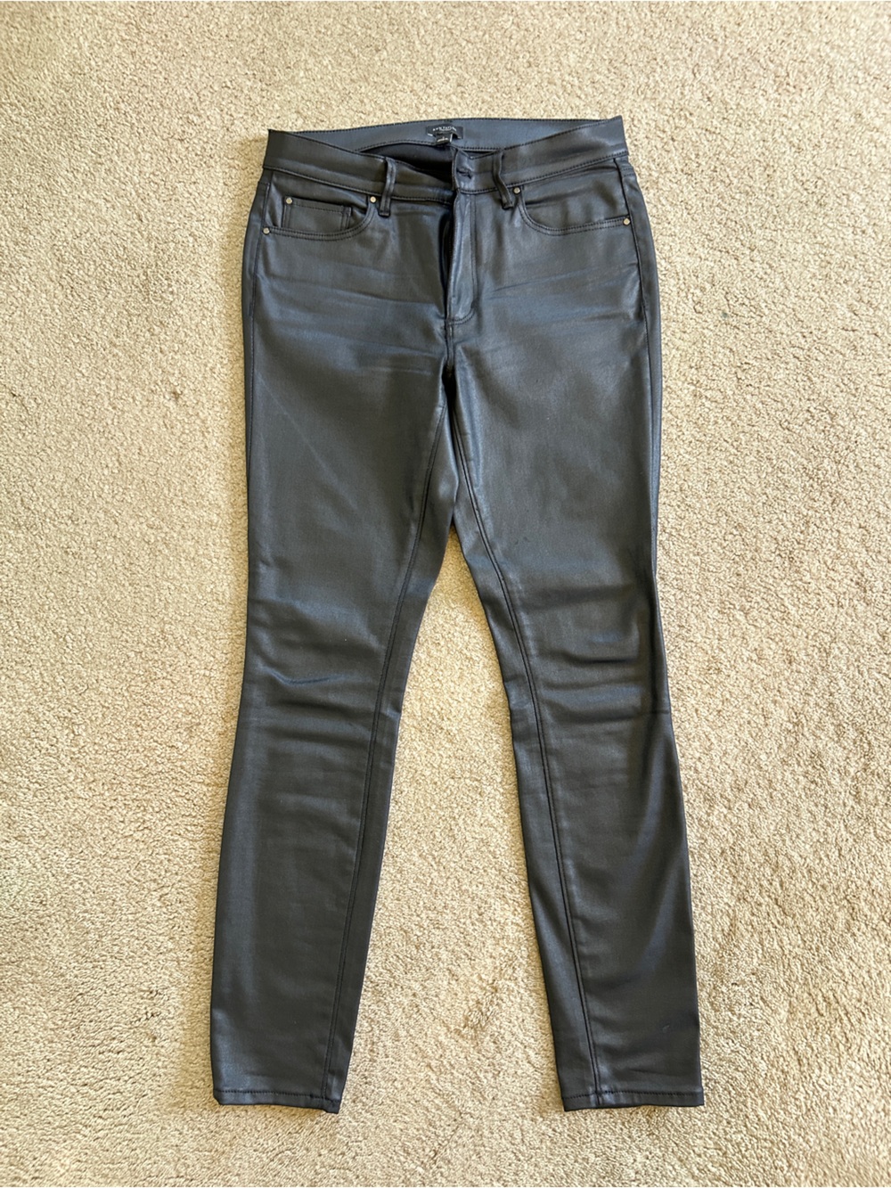 Ann Taylor Factory Black Faux Leather Pants